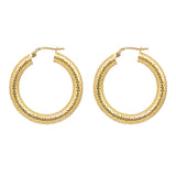 14k Gold | Spotted Hoop Earrings