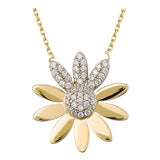 14k Gold | Daisy Charm Necklace