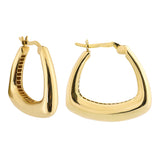 14k Gold | Triangle Dome Earrings