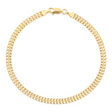 14k Gold | Double Curb Chain Bracelet