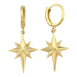 14k Gold | North Star Dangle Earrings