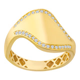 14k Gold | Asymmetric Fore Finger Ring