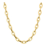 14k Gold | Elongated Chunky Staple Chain Necklace