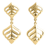 14k Gold | Leaf Dangling Earrings