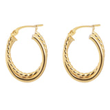 14k Gold | Double Row Earrings