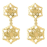 14k Gold | Snowflake Earrings