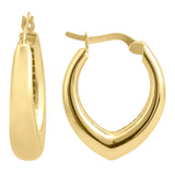 14k Gold | Tapered Dome Hoop Earrings