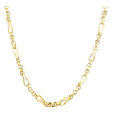 14k Gold | Barleycorn & Rolo Chain Necklace