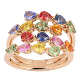 14k Gold | Rainbow Sapphire Ring