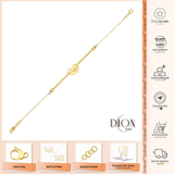 14k Gold | Curb & Cable Chain Bracelet with Puffy Heart