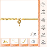 14k Gold | Paperclip and Snake Chain with Key Charm