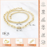 14k Gold | Paperclip Chain & Curb Chain Necklace