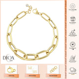 14k Gold | Graduated Paperclip Links Bracelet