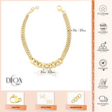 14k Gold | Circle Link & Double Curb Chain Bracelet