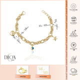 14K Gold | Evil Eye & Charm Bracelet