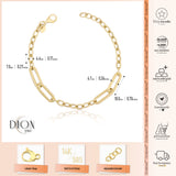 14k Gold | Oval Link & Paperclip Bracelet