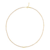 14k Gold | Citrine Eternity Beaded Necklace