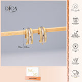 14k Gold | Two Color Hoop Earrings