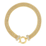 14k Gold | 3 Strands Foxtail Chain Bracelet with Sailor Clasp