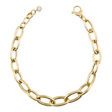 14k Gold | Graduated Oval Links Bracelet