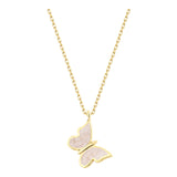 14k Gold | Minimal Butterfly Necklace