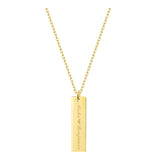 10k Gold | Vertical Name Bar Necklace