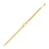 14k Gold | Personalized Cuban Chain Bracelet with Letter