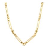 14k Gold | Extra Long Round Corners Paperclip Necklace