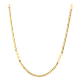 14k Gold | Wheat Chain Necklace with Tubes