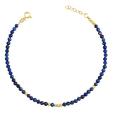 14k Gold | Lapis Lazuli Eternity Beaded Bracelet