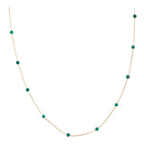 14k Gold | Malachite Beaded Necklace