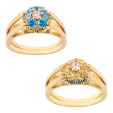 14k Gold | Aquamarine & Citrine Reversible Ring