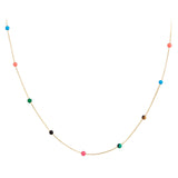 14k Gold | Mix Natural Stone Beaded Necklace