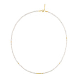 14k Gold | Crystal Moonstone Eternity Beaded Necklace