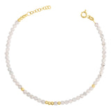 14k Gold | Moonstone Eternity Beaded Bracelet