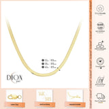 14k Gold | Flat Snake Herringbone Chain Necklace