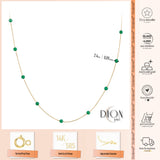 14k Gold | Green Jade Beaded Necklace