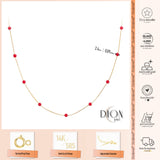 14k Gold | Red Jade Beaded Necklace