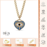 14k Gold | Blue Heart Evil Eye Charm Necklace