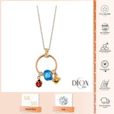 14k Gold | Ladybug Bee Murano Ring Necklace