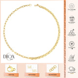 14k Gold | Virola Chain and Paperclip Chain Necklace