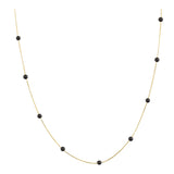 14k Gold | Onyx Beaded Necklace