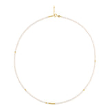 14k Gold | Pearl Eternity Beaded Necklace