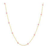 14k Gold | Pink Opal Beaded Necklace