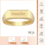 14k Gold | Wide Band Engravable Ring