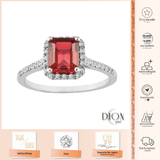 8k - 14k - 18k Gold |  Ruby Statement Ring with Diamonds