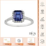 8k - 14k - 18k Gold |  Sapphire Statement Ring with Diamonds