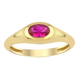 14k Gold | Magenta Ring w/ Zircon Gemstone