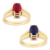 14k Gold | Ruby & Sapphire Reversible Ring