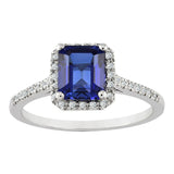 8k - 14k - 18k Gold |  Sapphire Statement Ring with Diamonds